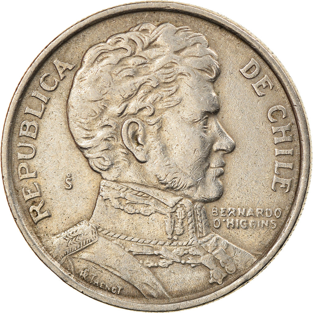 Coin, Chile, Peso, 1975, EF(40-45), Copper-nickel, KM:208