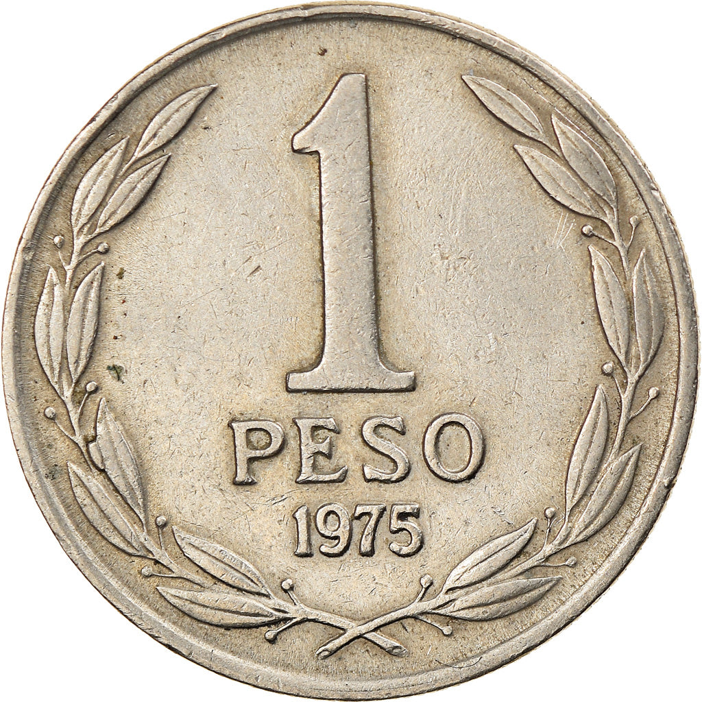 Coin, Chile, Peso, 1975, EF(40-45), Copper-nickel, KM:208