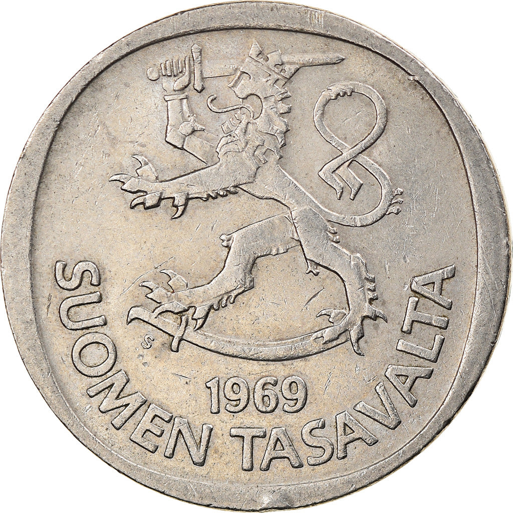 Coin, Finland, Markka, 1969, EF(40-45), Copper-nickel, KM:49a