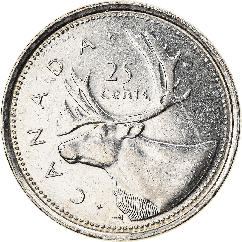 Coin, Canada, 25 Cents, 2002, Royal Canadian Mint, AU(50-53), Nickel plated