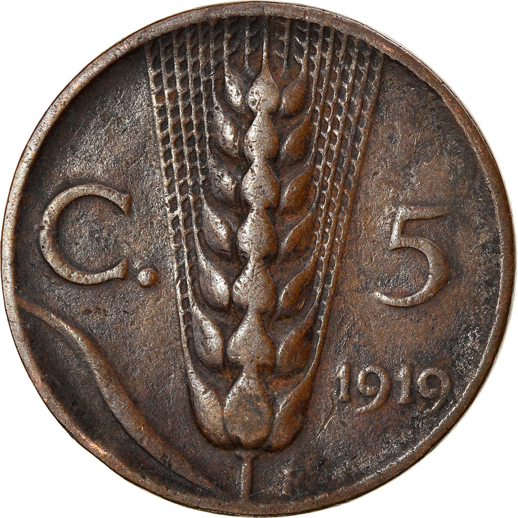Monnaie, Italie, Vittorio Emanuele III, 5 Centesimi, 1919, Rome, TTB, Bronze
