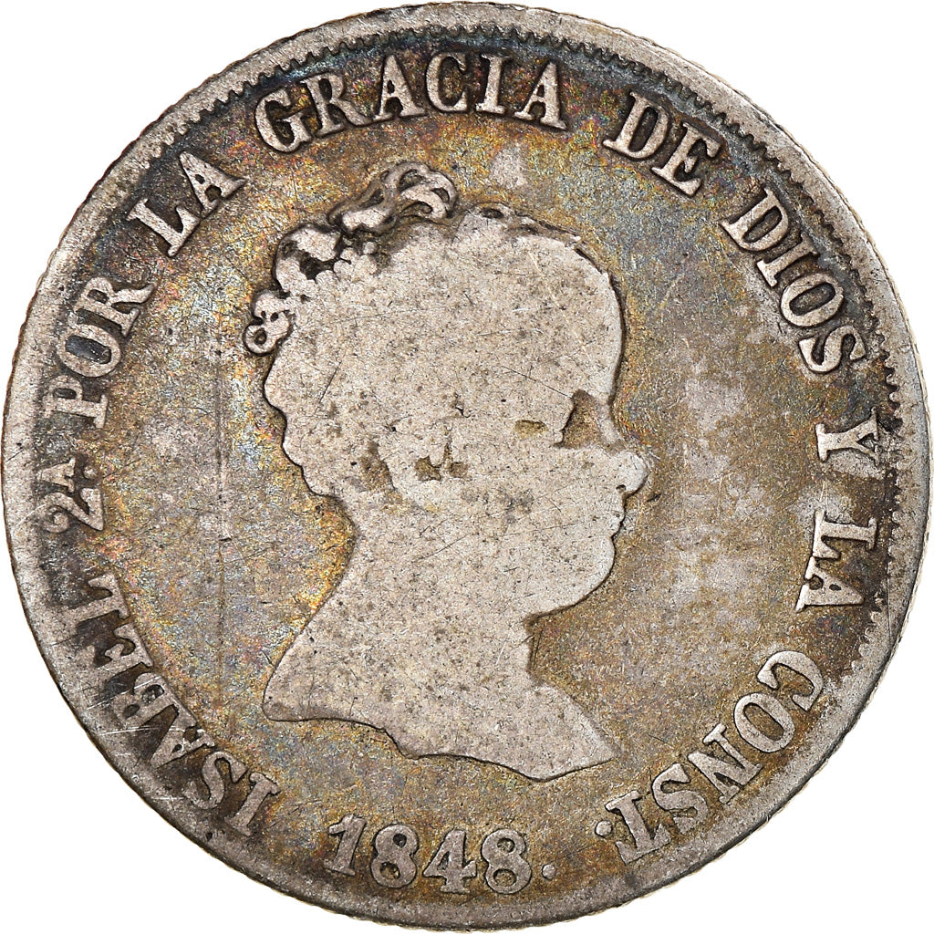 Monnaie, Espagne, Isabel II, 4 Réales, 1848, Madrid, TB+, Argent, KM:519.2