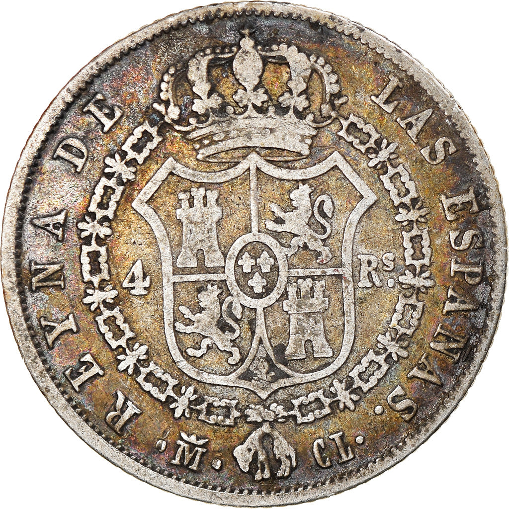Monnaie, Espagne, Isabel II, 4 Réales, 1848, Madrid, TB+, Argent, KM:519.2