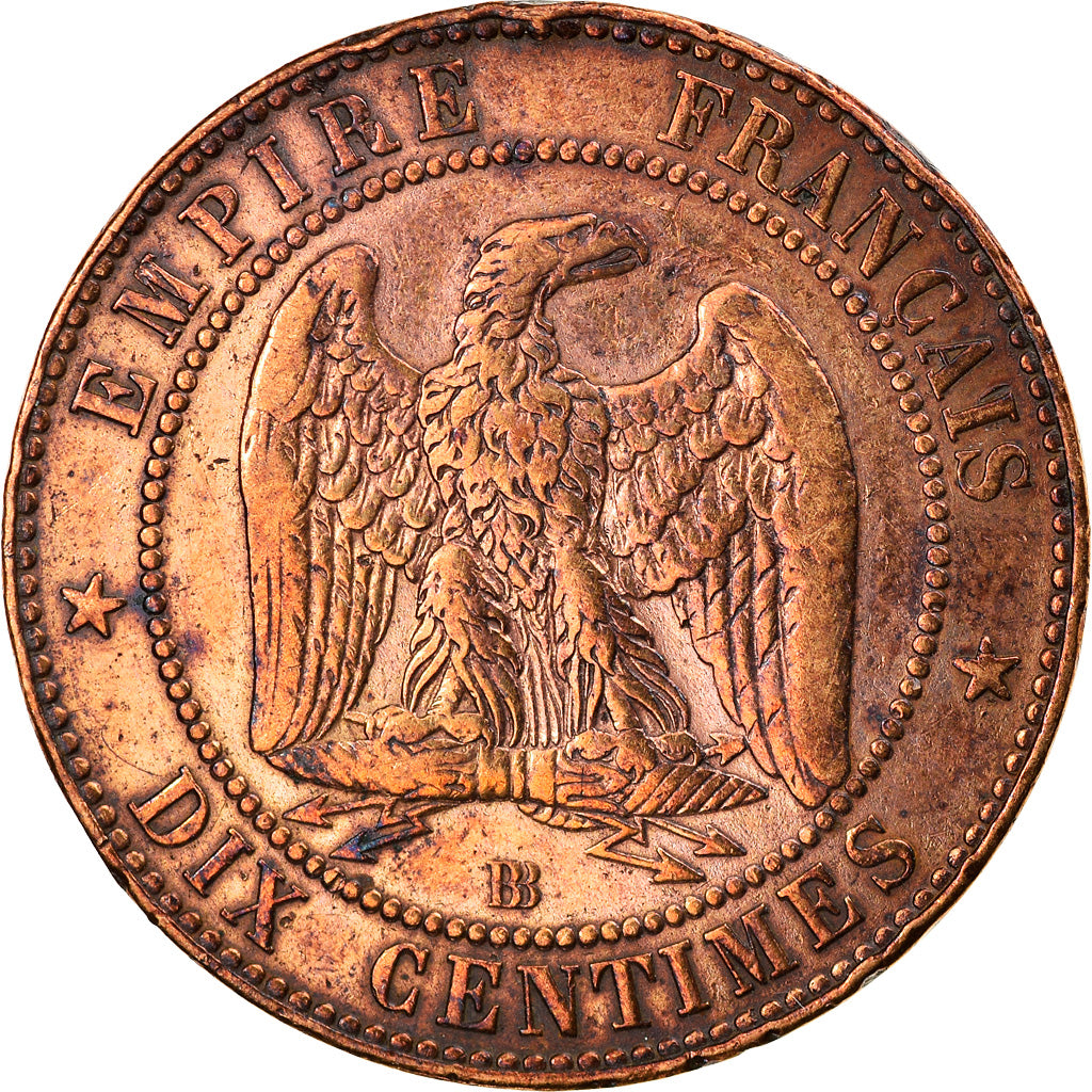 Coin, France, 10 Centimes, 1853, Strasbourg, VF(30-35), Bronze, KM:771.3
