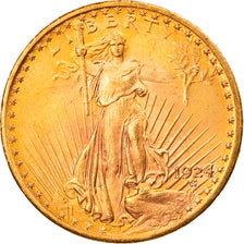 Munten, Verenigde Staten, Saint-Gaudens, 20 Dollars, 1924, Philadelphia, ZF+