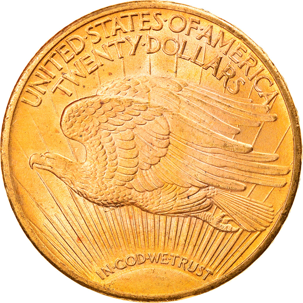 Munten, Verenigde Staten, Saint-Gaudens, 20 Dollars, 1924, Philadelphia, ZF+