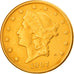 Monnaie, États-Unis, Liberty Head, 20 Dollars, 1907, Denver, TTB, Or, KM:74.3