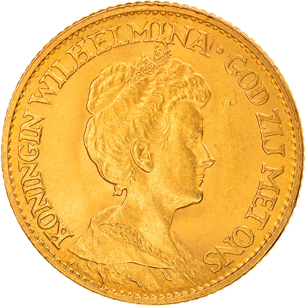 Münze, Niederlande, Wilhelmina I, 10 Gulden, 1912, VZ, Gold, KM:149