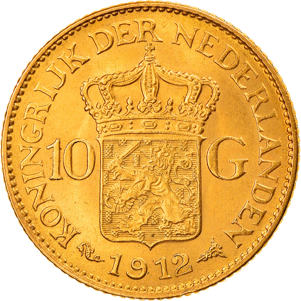 Münze, Niederlande, Wilhelmina I, 10 Gulden, 1912, VZ, Gold, KM:149