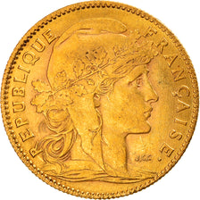 Moneda, Francia, Marianne, 10 Francs, 1905, Paris, MBC, Oro, KM:846