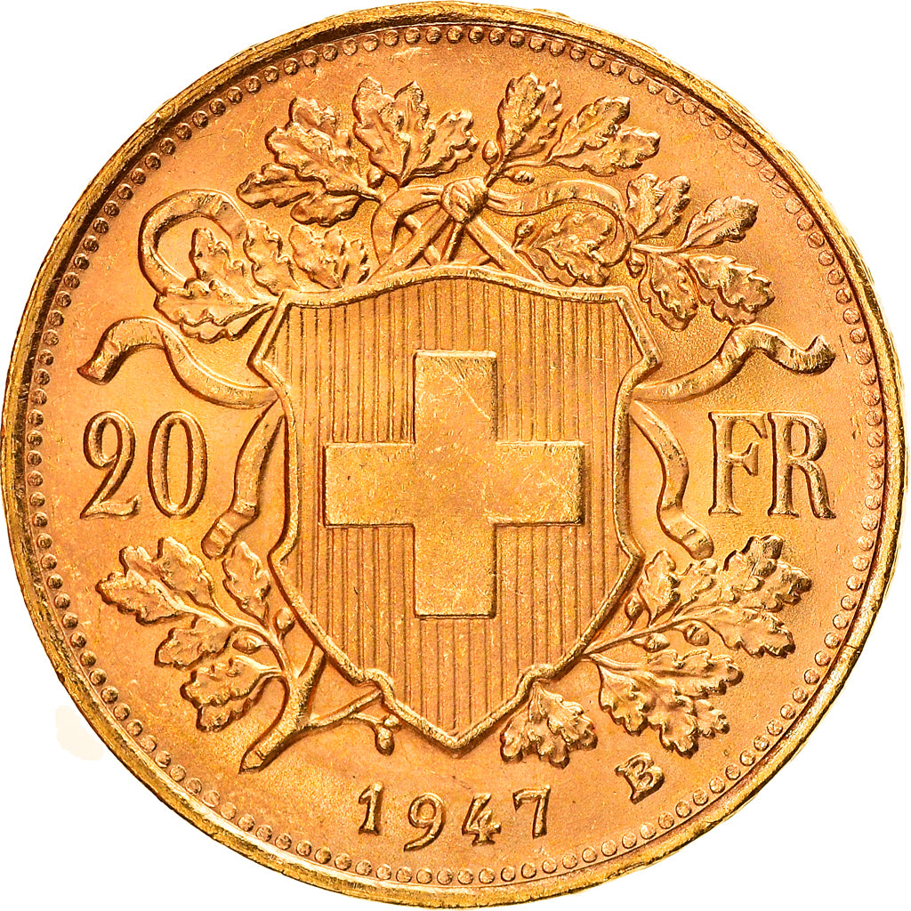 Moneda, Suiza, 20 Francs, 1947, Bern, EBC, Oro, KM:35.2