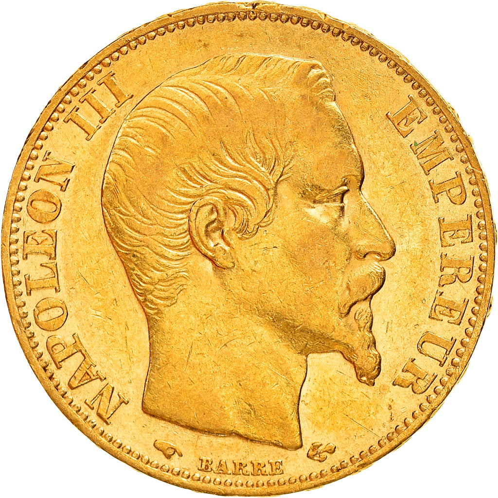 Coin, France, Napoleon III, 20 Francs, 1857, Paris, AU(50-53), Gold, KM:781.1