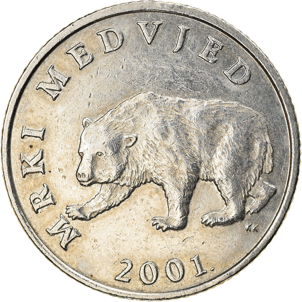 Münze, Kroatien, 5 Kuna, 2001, SS+, Copper-Nickel-Zinc, KM:11