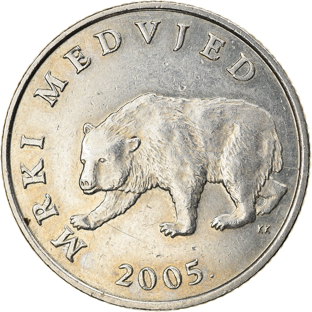 Coin, Croatia, 5 Kuna, 2005, AU(50-53), Copper-Nickel-Zinc, KM:11