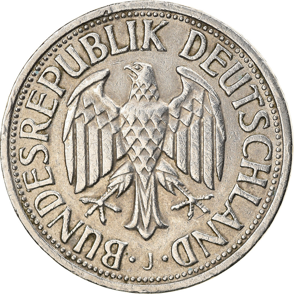 Coin, GERMANY - FEDERAL REPUBLIC, Mark, 1962, Hamburg, EF(40-45), Copper-nickel
