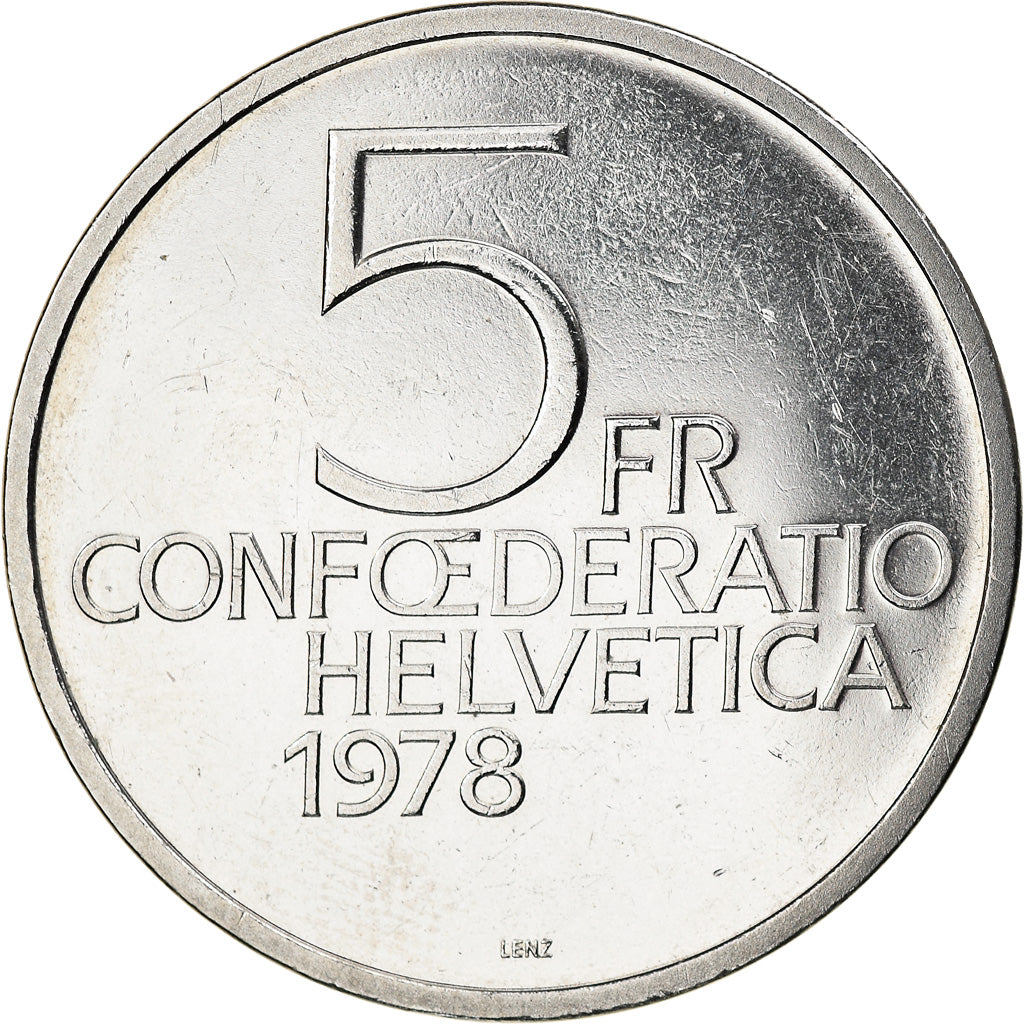 Coin, Switzerland, 5 Francs, 1978, AU(55-58), Copper-nickel, KM:56