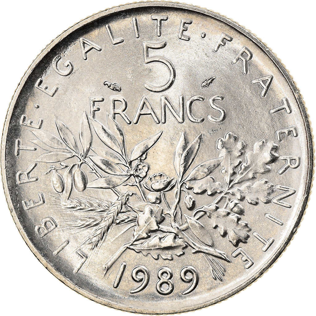 Monnaie, France, Semeuse, 5 Francs, 1989, Paris, SUP+, Nickel Clad