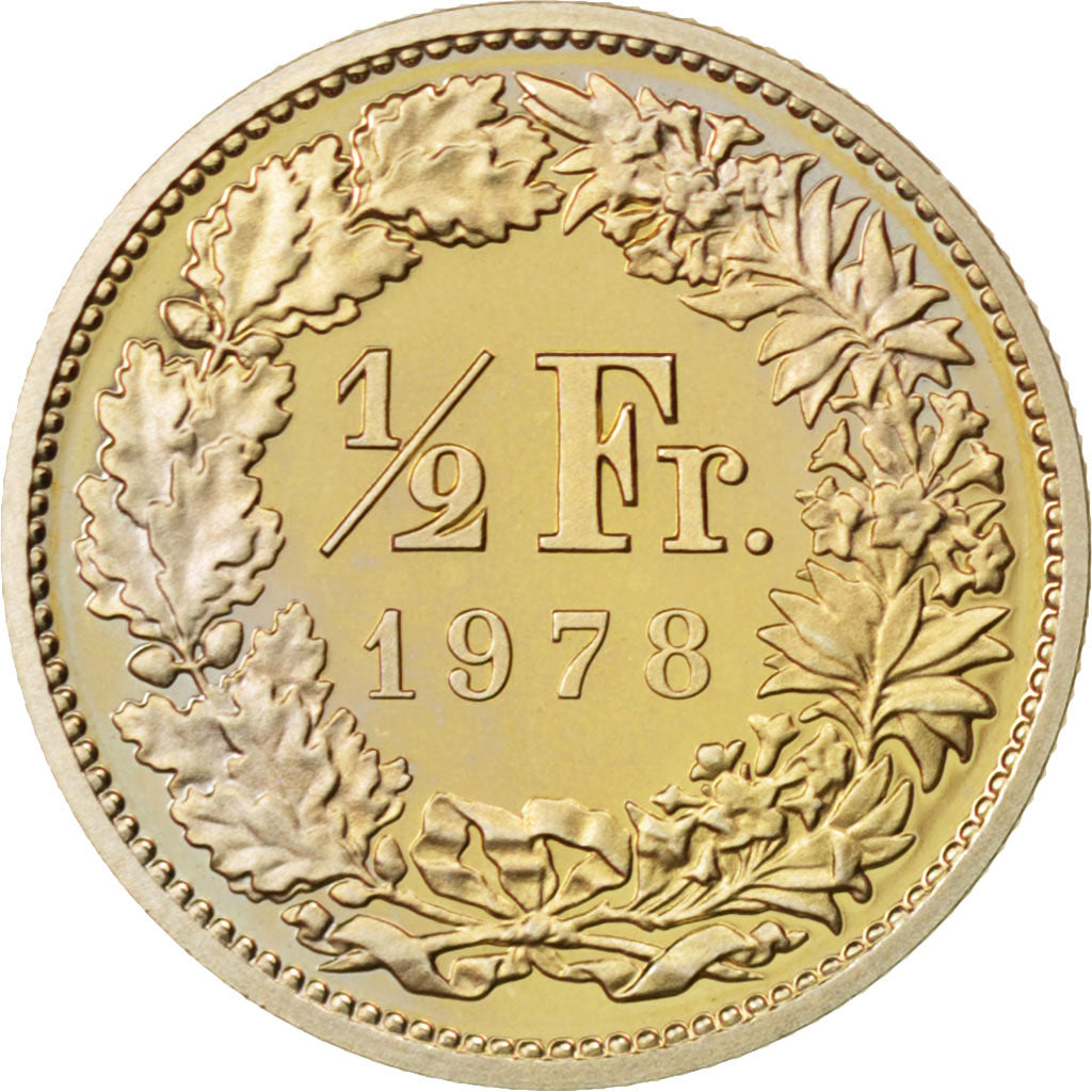 Coin, Switzerland, 1/2 Franc, 1978, MS(63), Copper-nickel, KM:23a.1