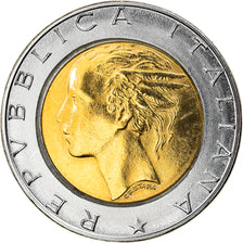 Coin, Italy, 500 Lire, 1989, Rome, MS(60-62), Bi-Metallic, KM:111