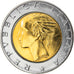 Coin, Italy, 500 Lire, 1989, Rome, MS(60-62), Bi-Metallic, KM:111