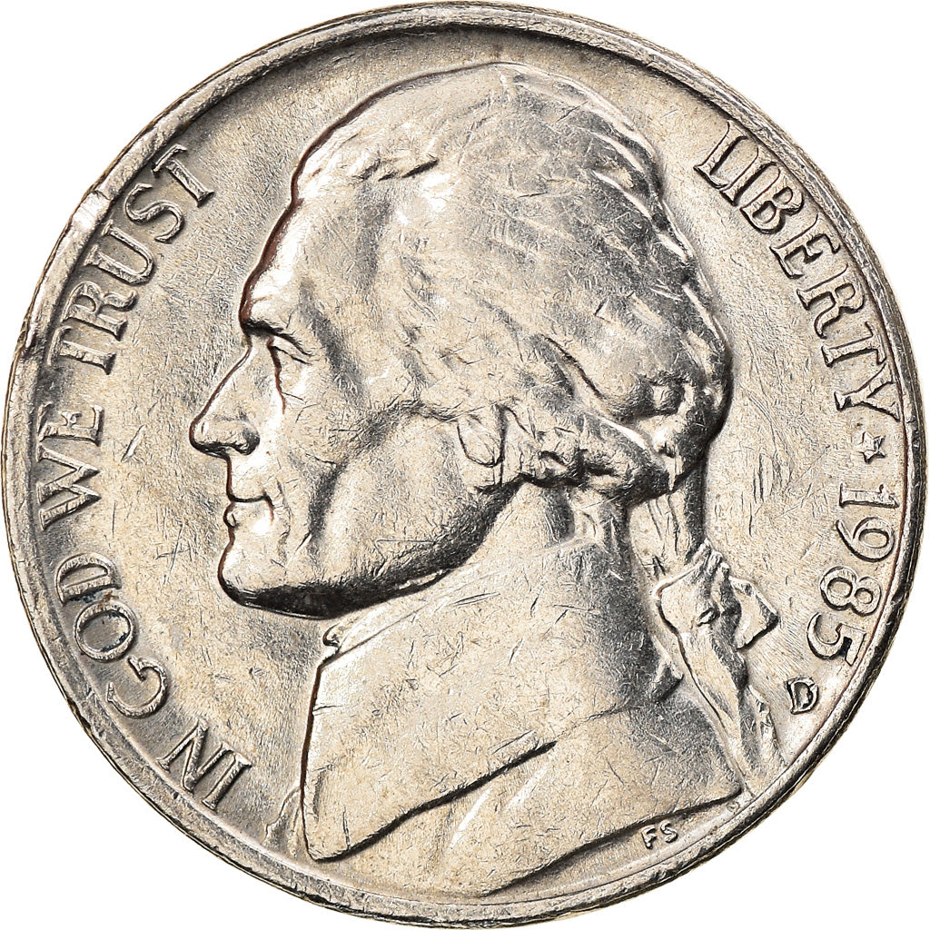Coin, United States, Jefferson Nickel, 5 Cents, 1985, Denver, EF(40-45)