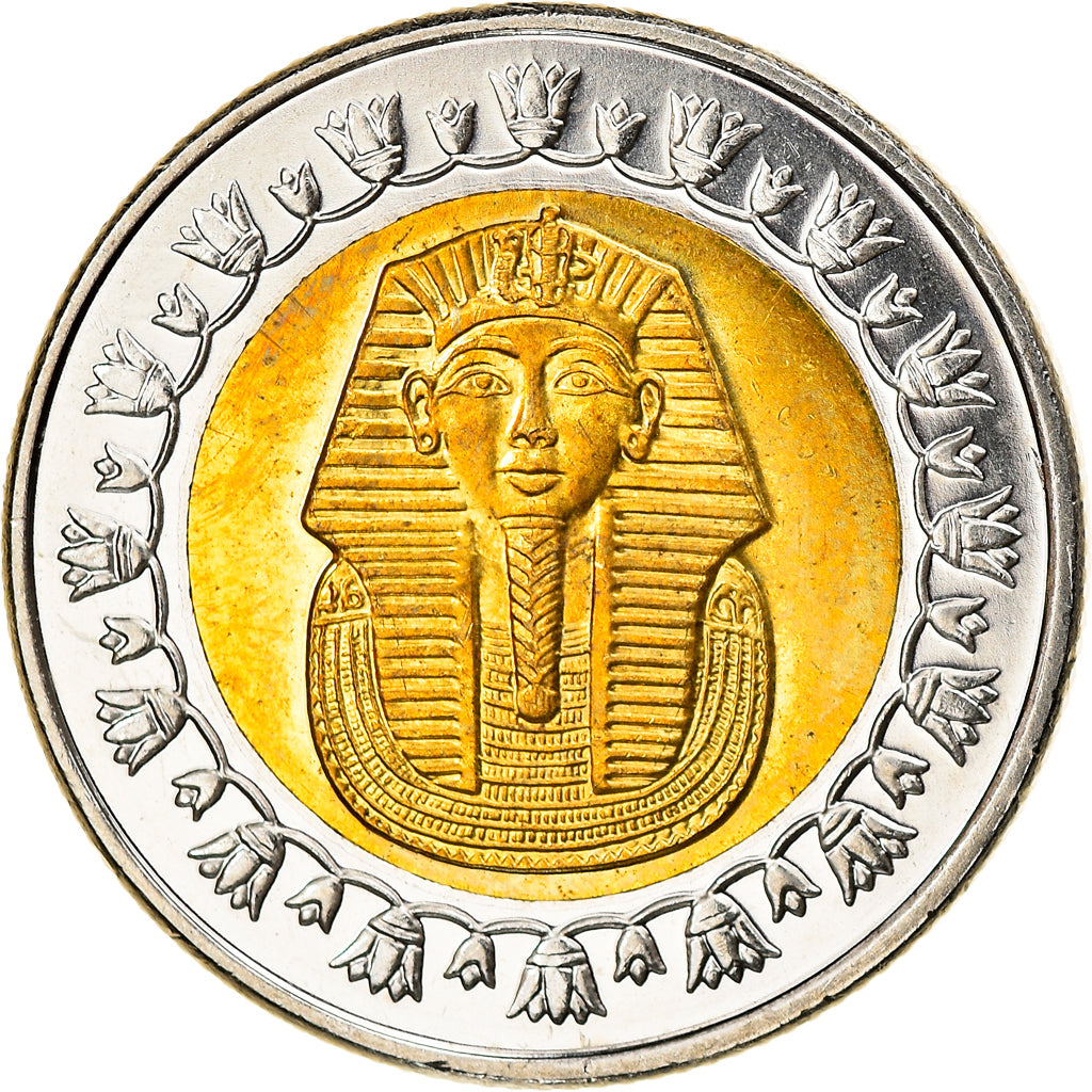 Moneda, Egipto, Pound, 2009/AH1430, Cairo, EBC+, Bimetálico, KM:940a