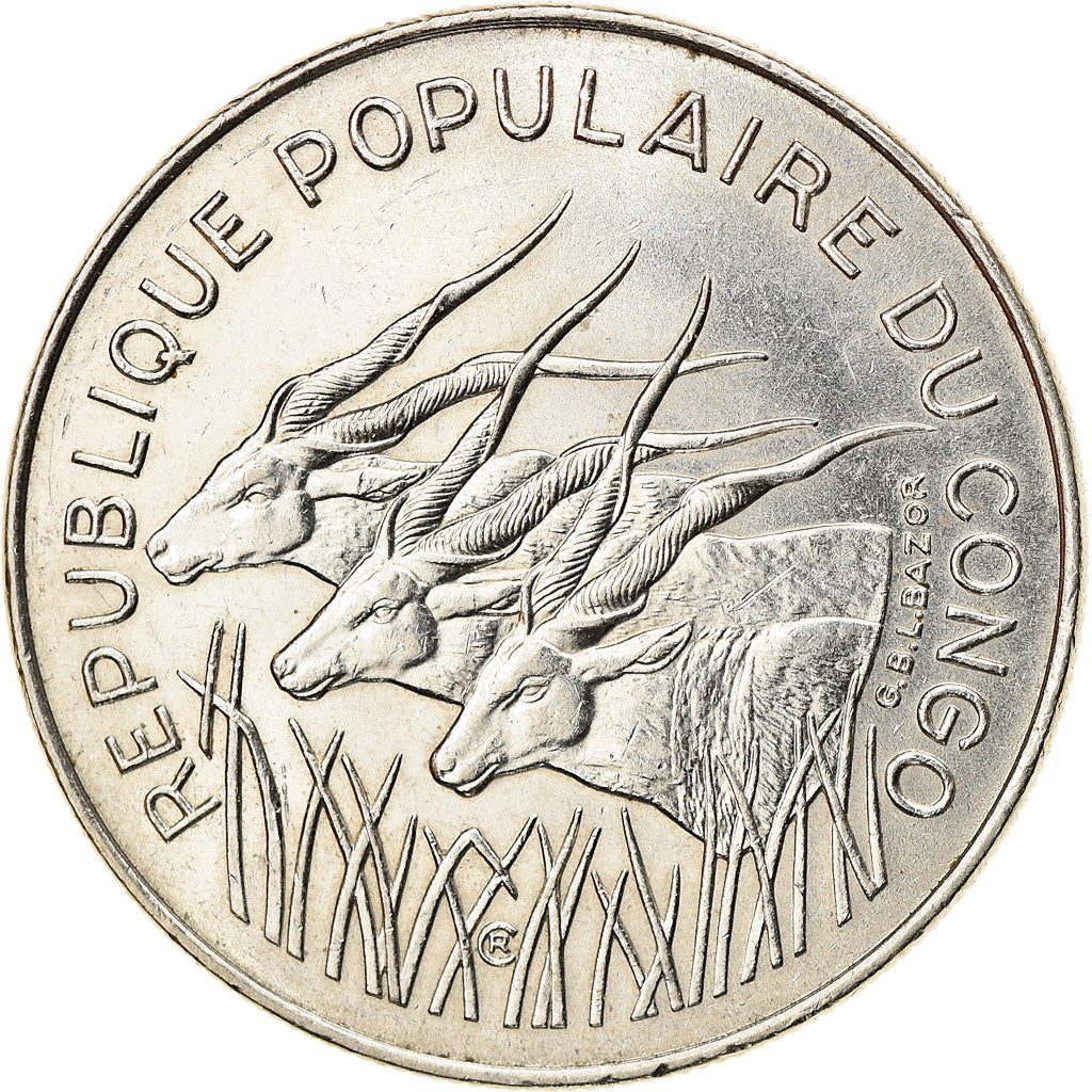 Coin, Congo Republic, 100 Francs, 1983, Paris, AU(55-58), Nickel, KM:2
