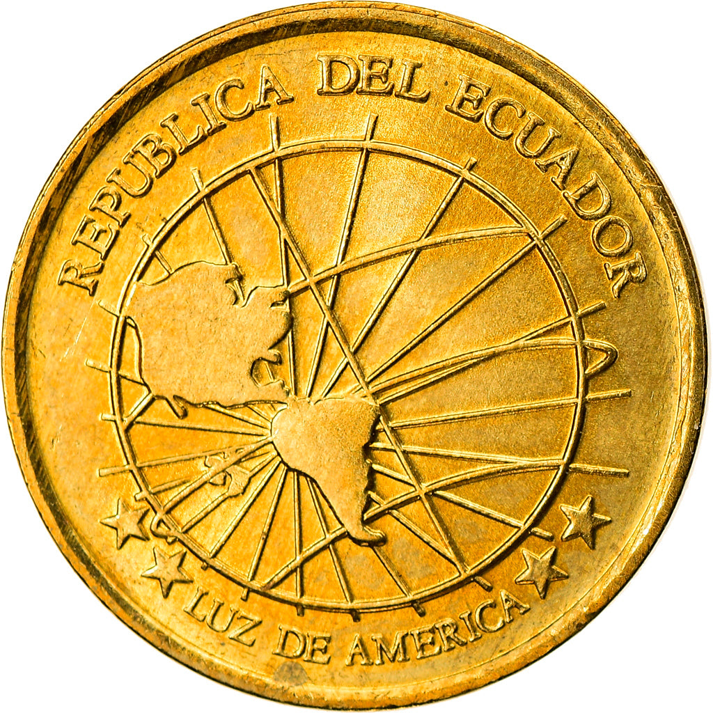 Coin, Ecuador, Centavo, Un, 2000, AU(55-58), Brass, KM:104