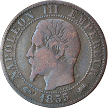 Coin, France, Napoleon III, 5 Centimes, 1855, Lyon, VF(20-25)