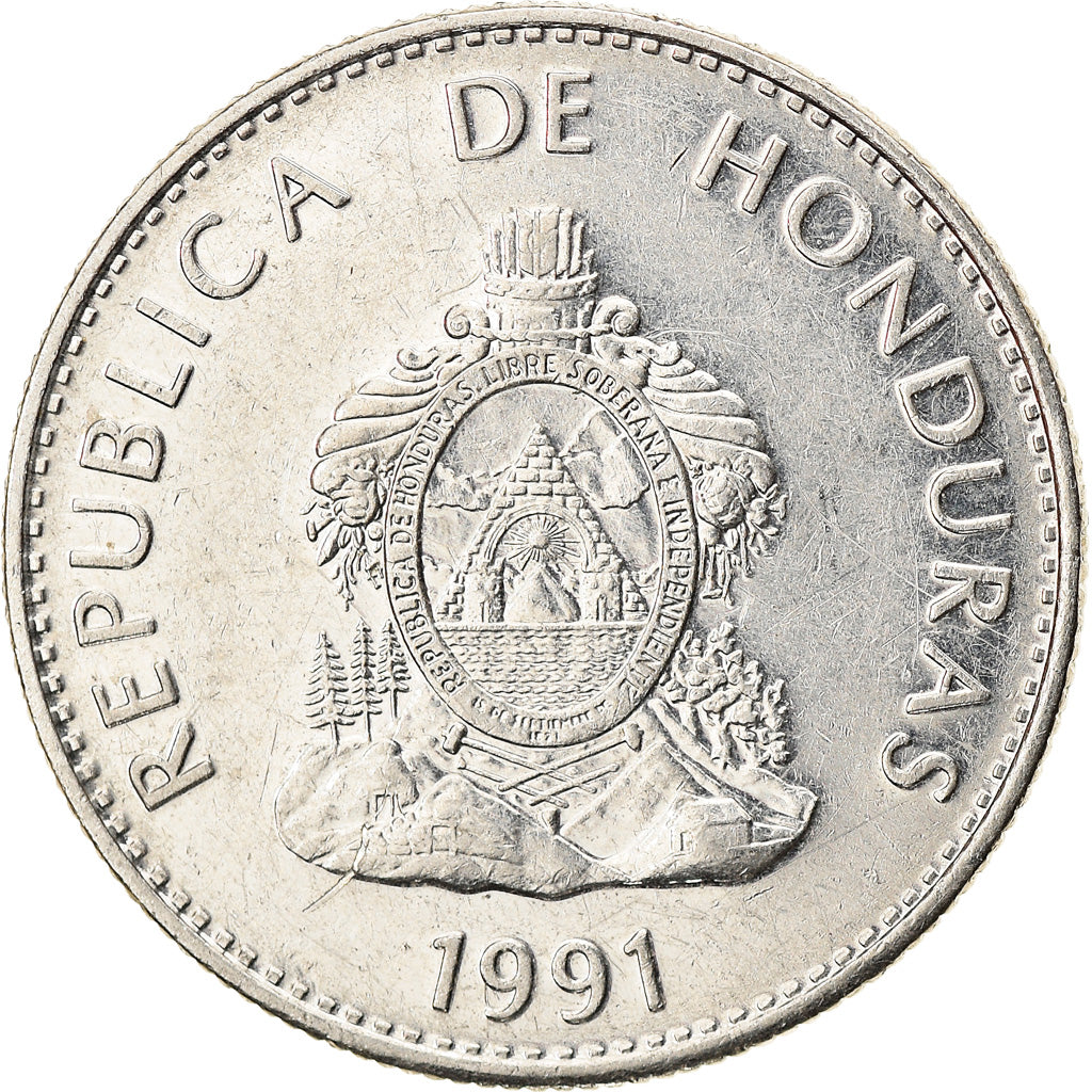 Monnaie, Honduras, 50 Centavos, 1991, TTB+, Nickel plated steel, KM:84a.1