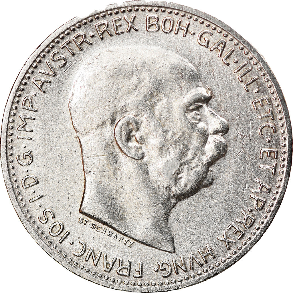 Coin, Austria, Franz Joseph I, Corona, 1914, AU(55-58), Silver, KM:2820