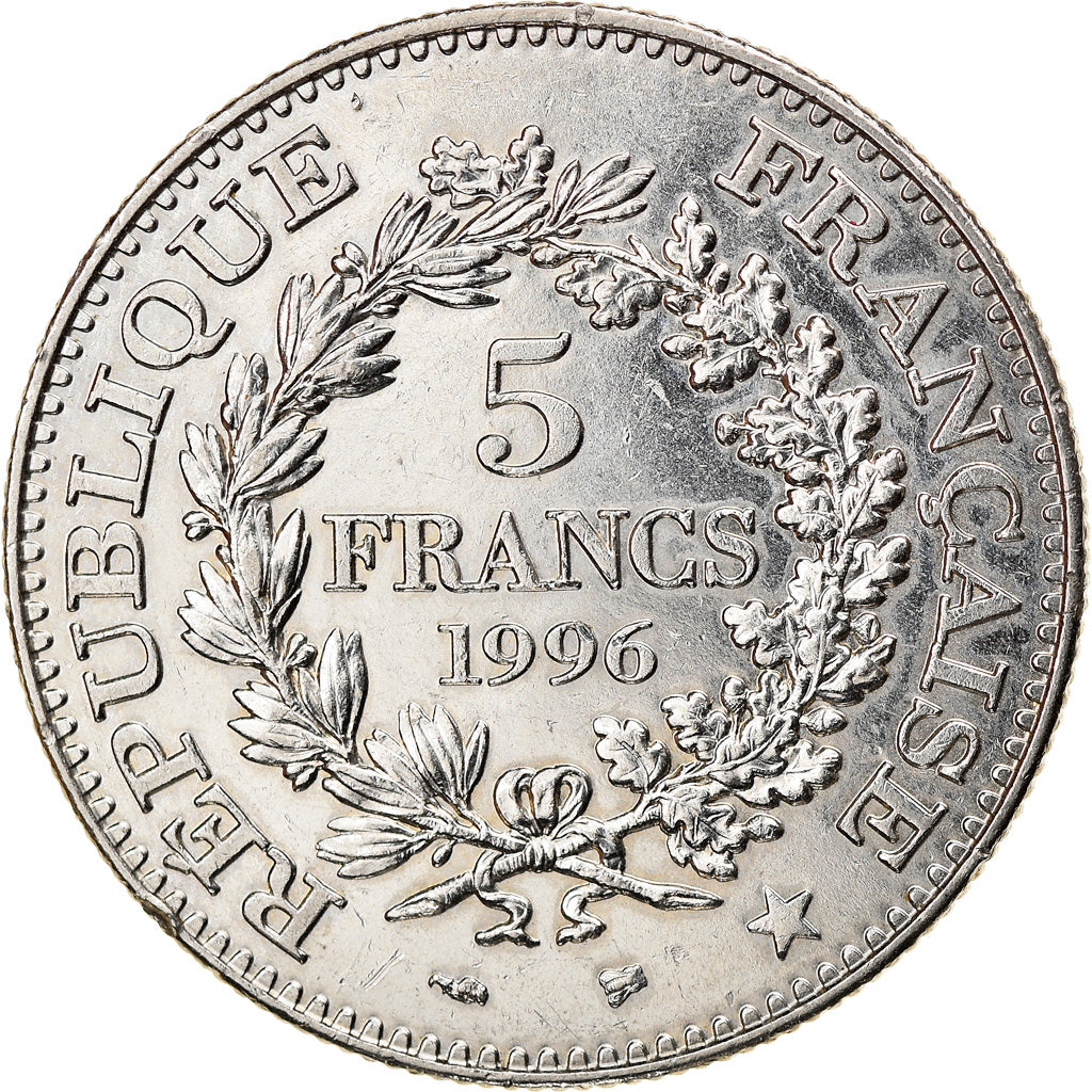 Moneta, Francia, Hercule, 5 Francs, 1996, Paris, BB+, Nichel, KM:1155