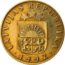 Coin, Latvia, 20 Santimu, 1992, EF(40-45), Nickel-brass, KM:22.1