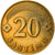 Moneta, Łotwa, 20 Santimu, 1992, EF(40-45), Mosiądz niklowy, KM:22.1