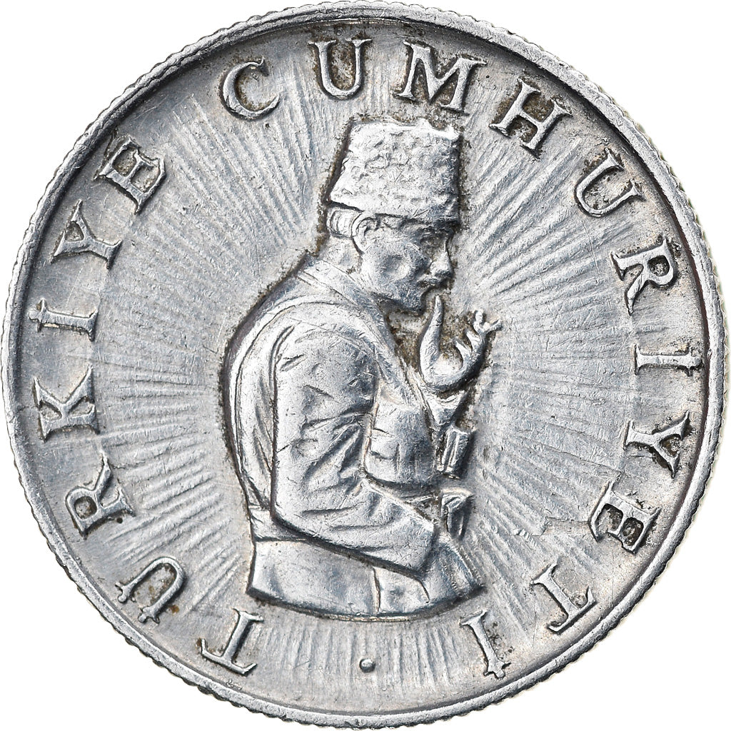 Coin, Turkey, 10 Lira, 1982, AU(50-53), Aluminum, KM:950.1