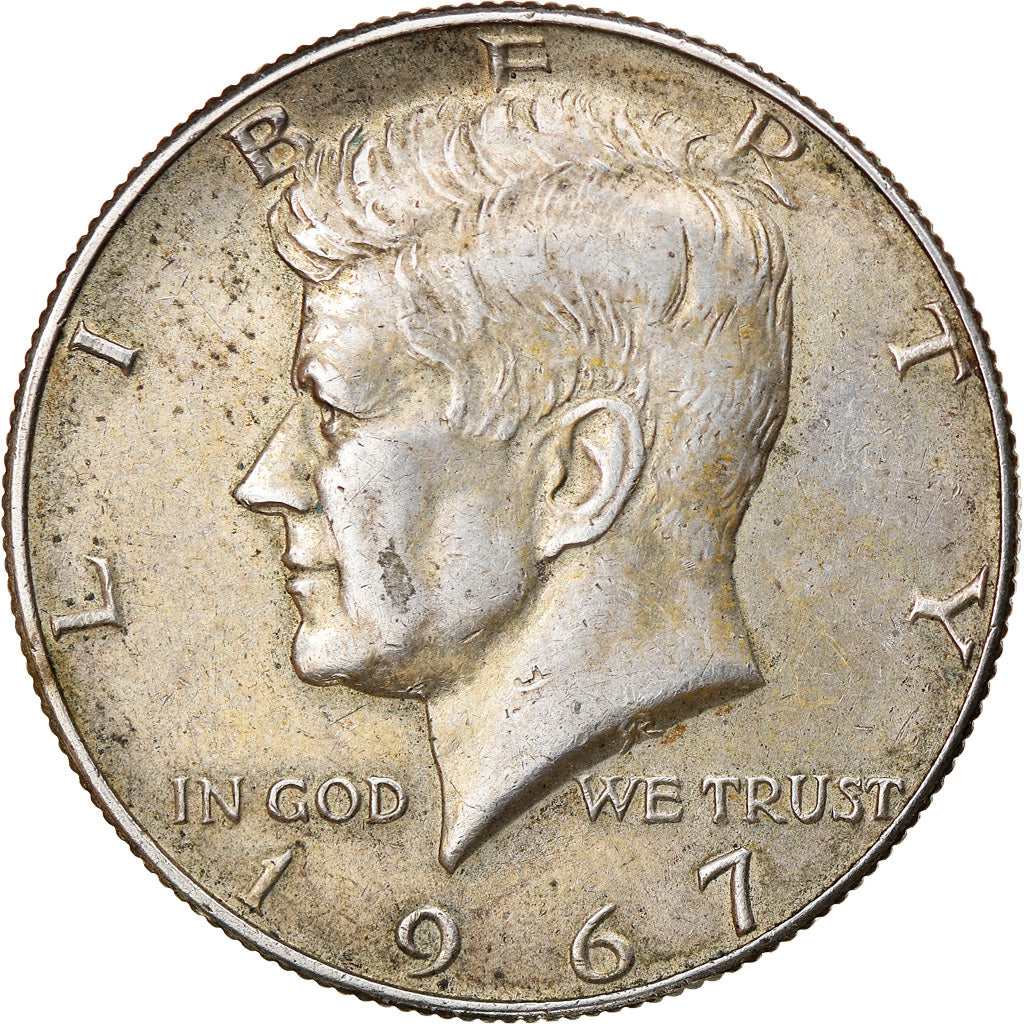 Coin, United States, Half Dollar, 1967, Philadelphia, EF(40-45), Silver, KM:202a