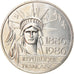 Coin, France, Statue de la Liberté, 100 Francs, 1986, MS(65-70), Silver
