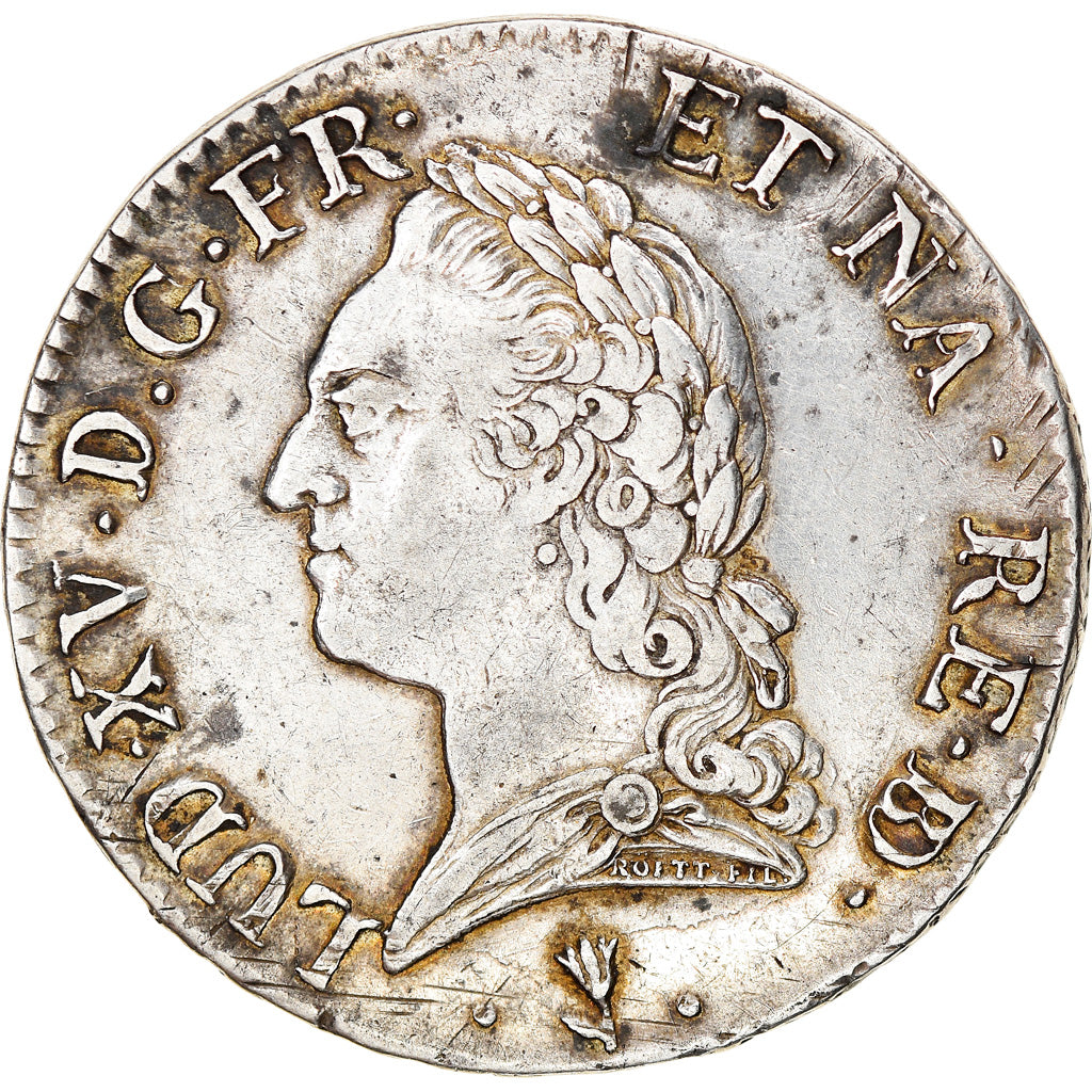 Coin, France, Louis XV, Ecu de Béarn à la vielle tête, 1772, Pau, EF(40-45)