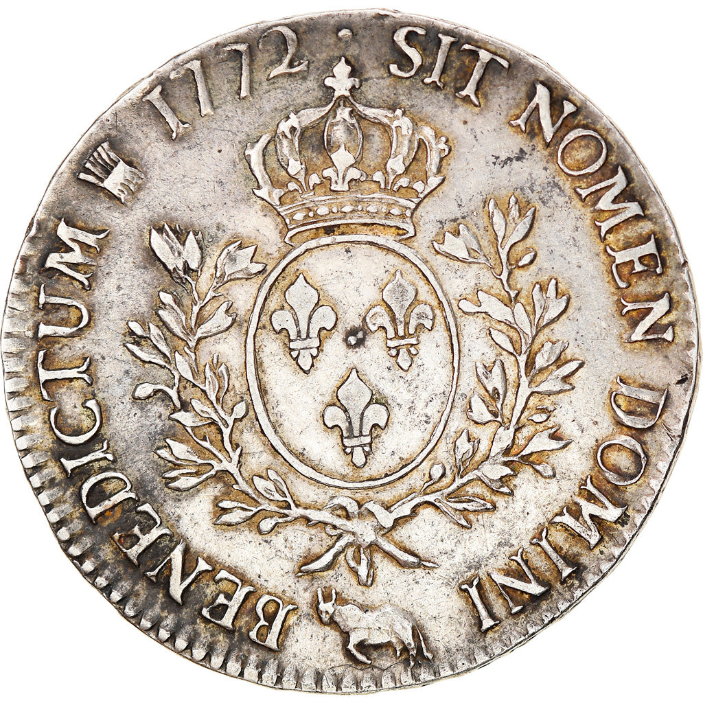 Coin, France, Louis XV, Ecu de Béarn à la vielle tête, 1772, Pau, EF(40-45)