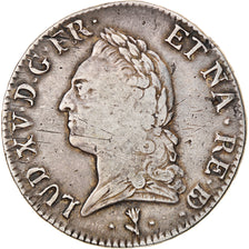 Moneda, Francia, Louis XV, Ecu de Béarn à la vielle tête, 1771, Pau, BC+