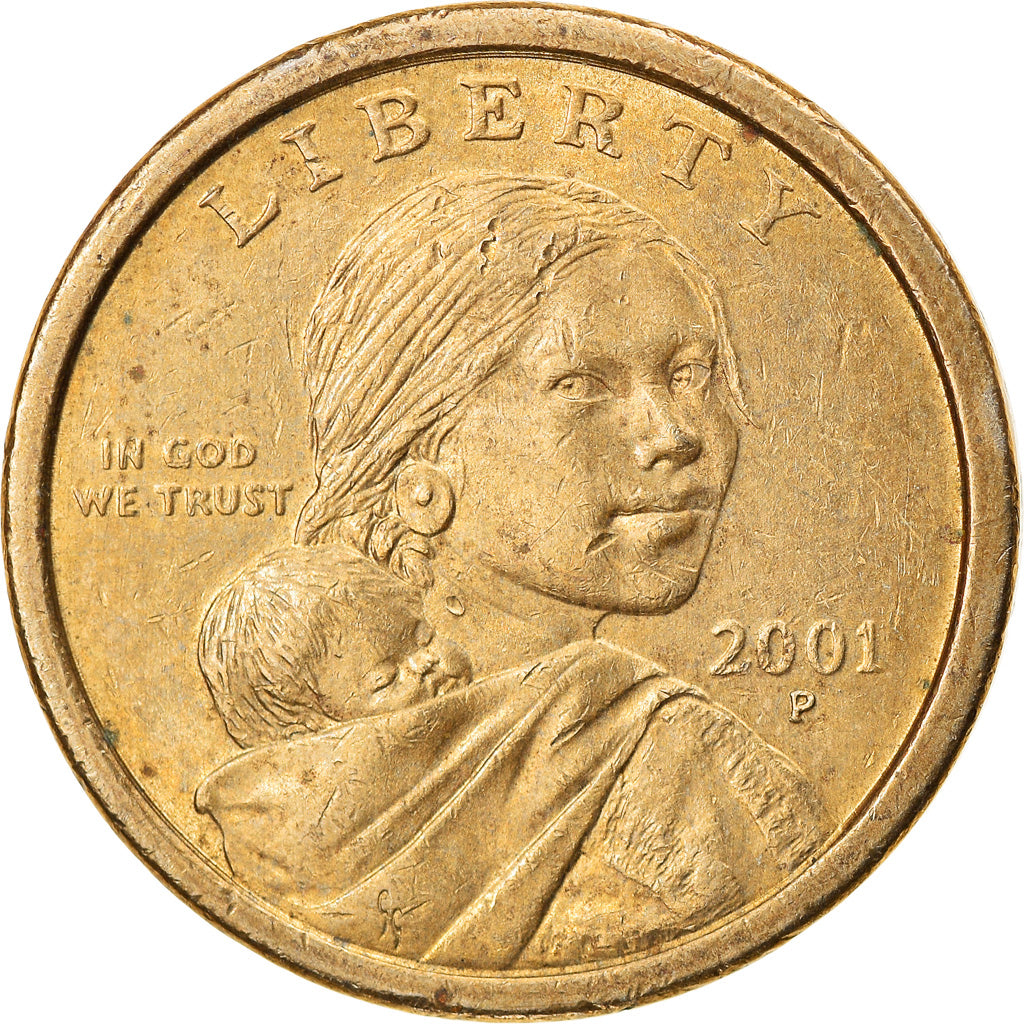 Coin, United States, Sacagawea Dollar, Dollar, 2001, Philadelphia, EF(40-45)