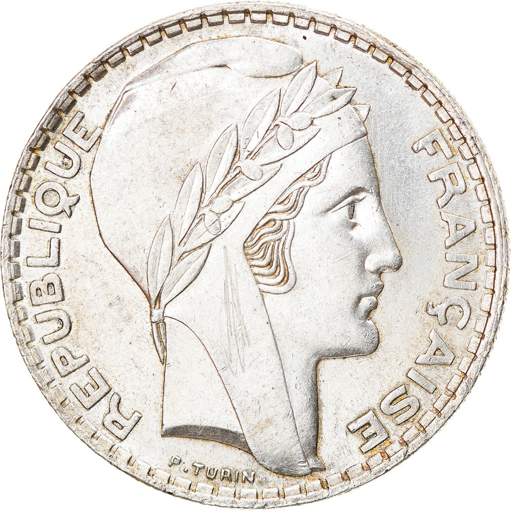 Coin, France, Turin, 20 Francs, 1933, Paris, Rameaux courts, AU(55-58), Silver