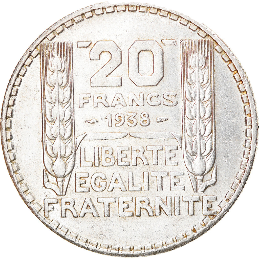 Coin, France, Turin, 20 Francs, 1933, Paris, Rameaux courts, AU(55-58), Silver