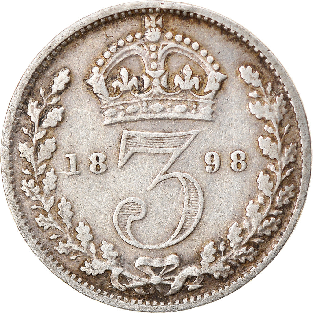 Coin, Great Britain, Victoria, 3 Pence, 1898, EF(40-45), Silver, KM:777