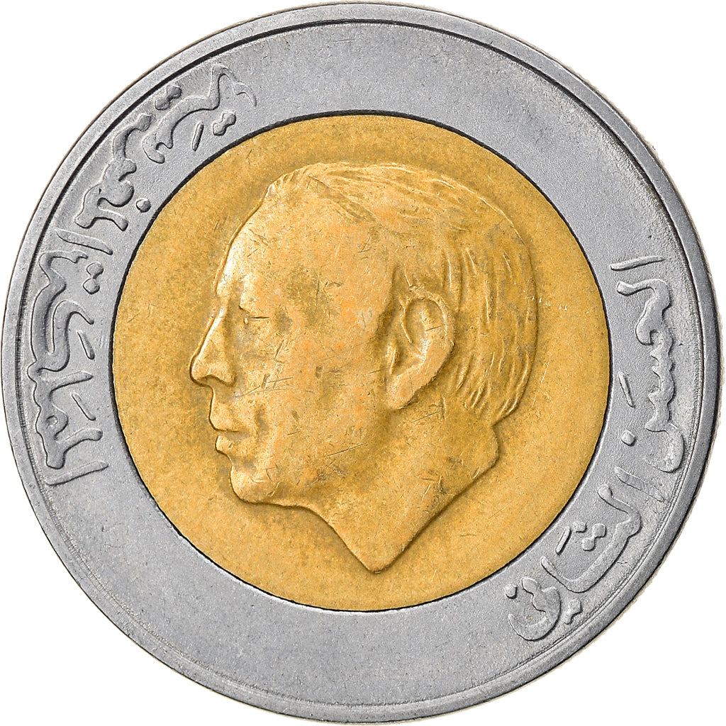 Monnaie, Maroc, al-Hassan II, 5 Dirhams, 1987/AH1407, TTB, Bi-Metallic, KM:82