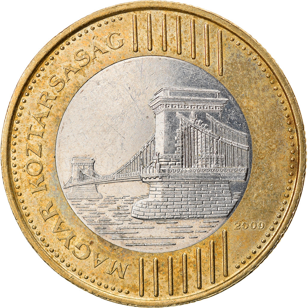 Coin, Hungary, 200 Forint, 2009, Budapest, AU(50-53), Bi-Metallic, KM:826