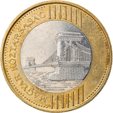 Coin, Hungary, 200 Forint, 2009, Budapest, AU(50-53), Bi-Metallic, KM:826