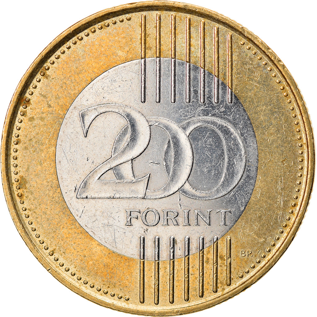Coin, Hungary, 200 Forint, 2009, Budapest, AU(50-53), Bi-Metallic, KM:826