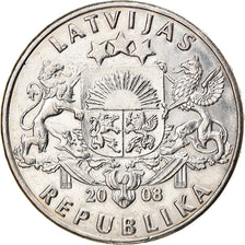 Coin, Latvia, Lats, 2008, AU(50-53), Copper-nickel, KM:12