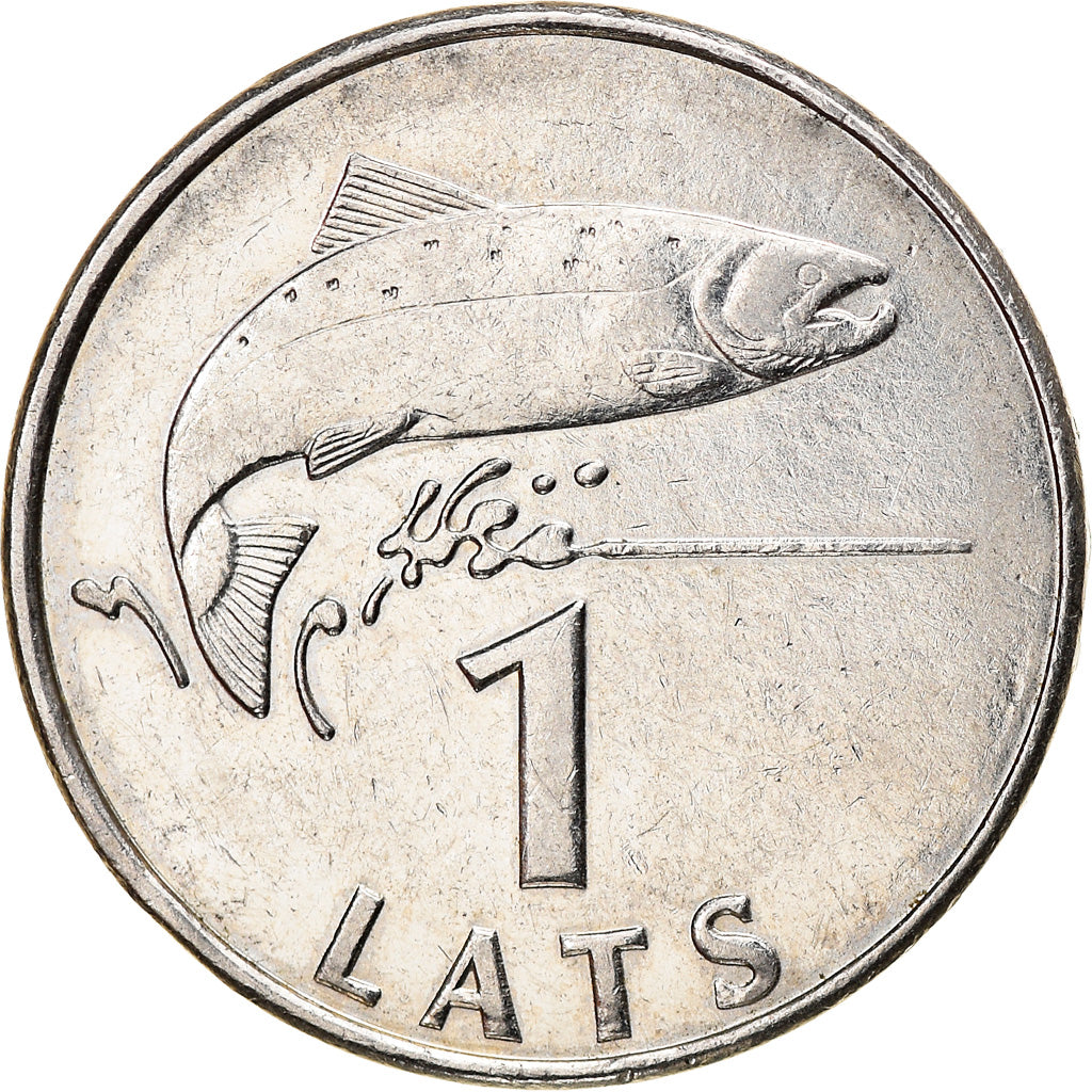 Coin, Latvia, Lats, 2008, AU(50-53), Copper-nickel, KM:12